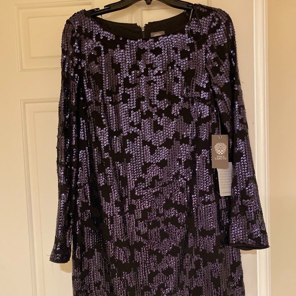 Vince Camuto NWT navy sequin dress
